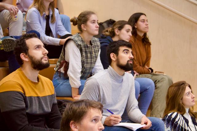 Students taking notes