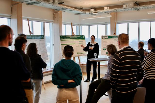 Isabell presenting her poster